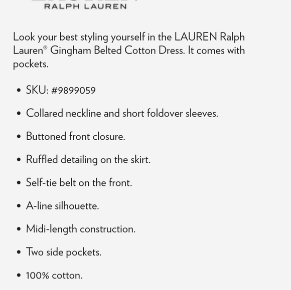 Ralph Lauren Dress - Picture 3 of 3